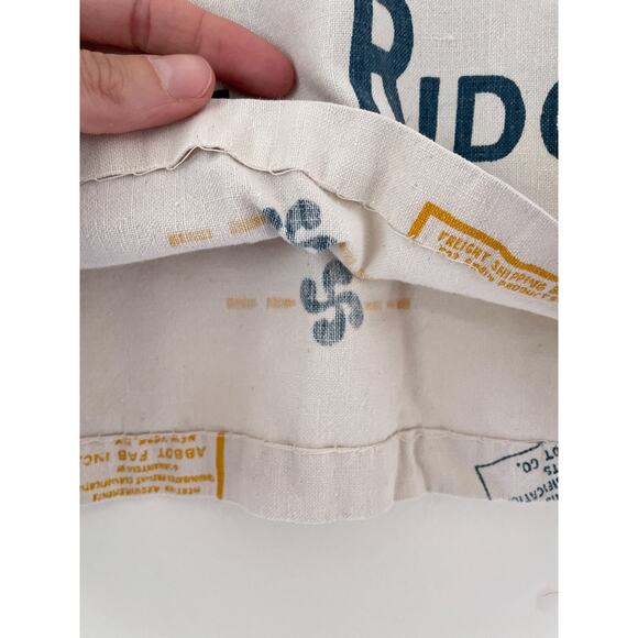 Vtg 50's Flour Feed Sack Tunic Top Soft Cotton Sz S Handmade Rare Boho Hippie - Picture 8 of 8